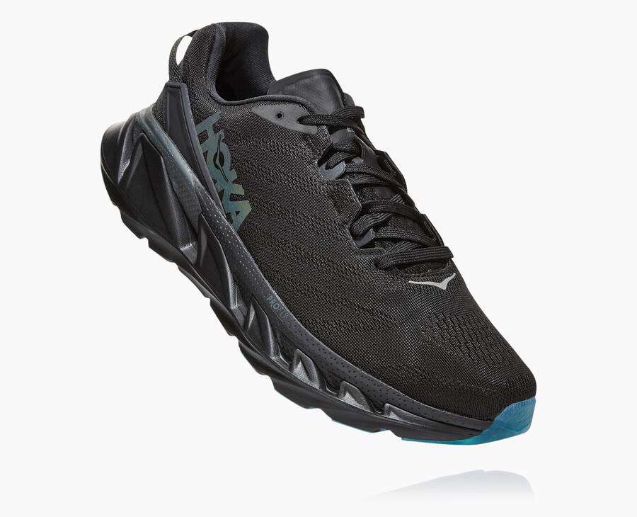 Hoka Australia One One Elevon 2 - Mens Running Shoes Black - IVAXB-8475